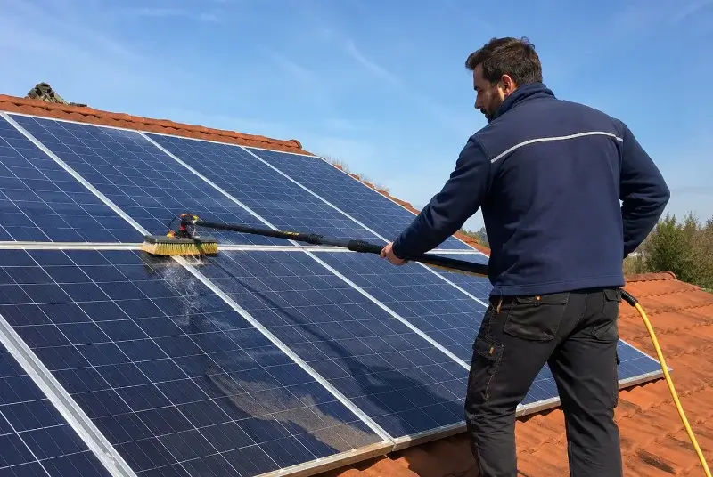 Nettoyage et entretien de panneaux solaires au Breuil
